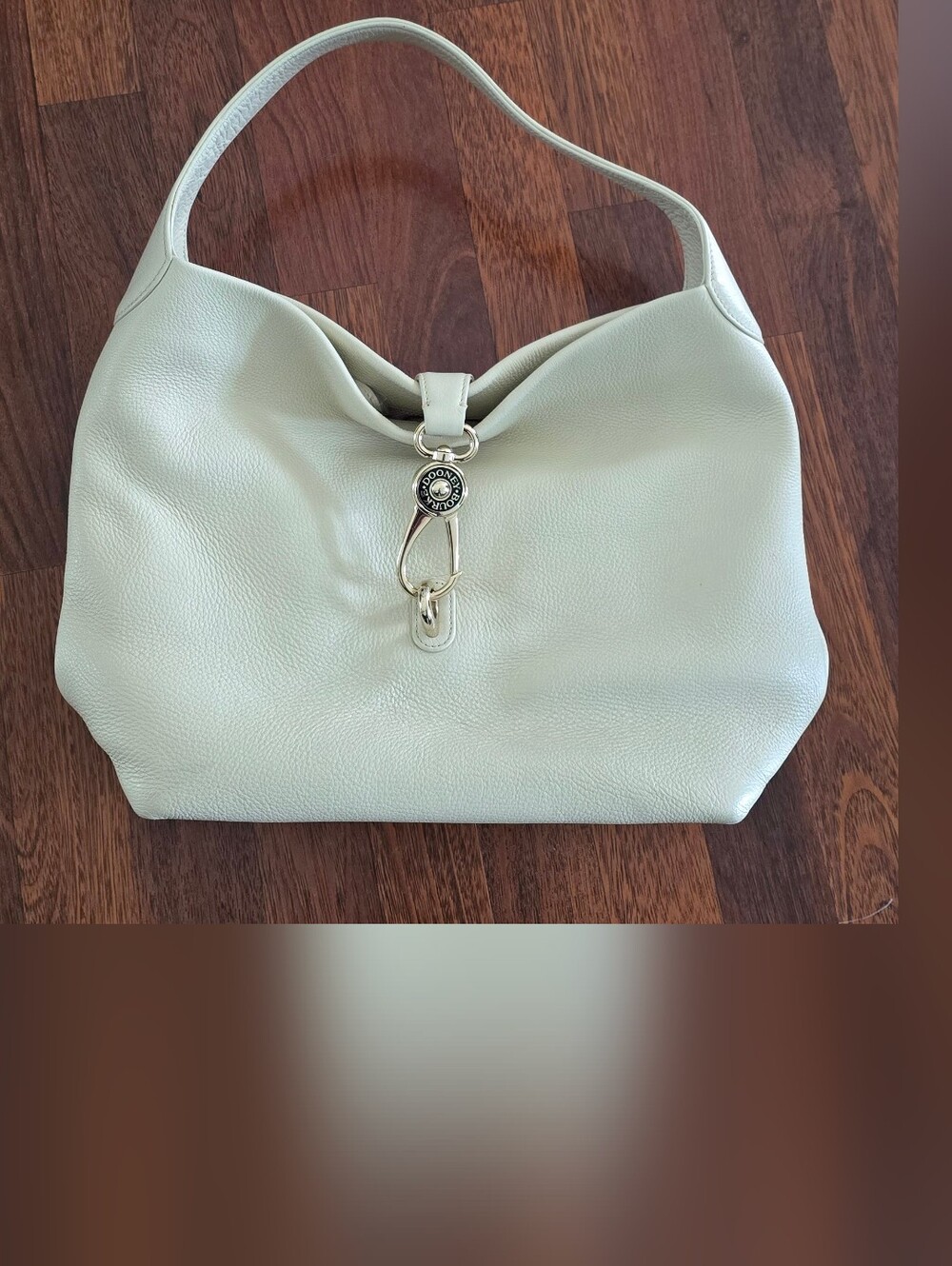 Dooney & Bourke Belvedere Logo Lock Soft Leather Shoulder Bag In Cream